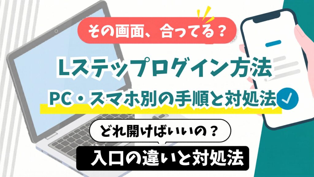LステップのログインURLは？PC・スマホ別の入り方【2026年最新】